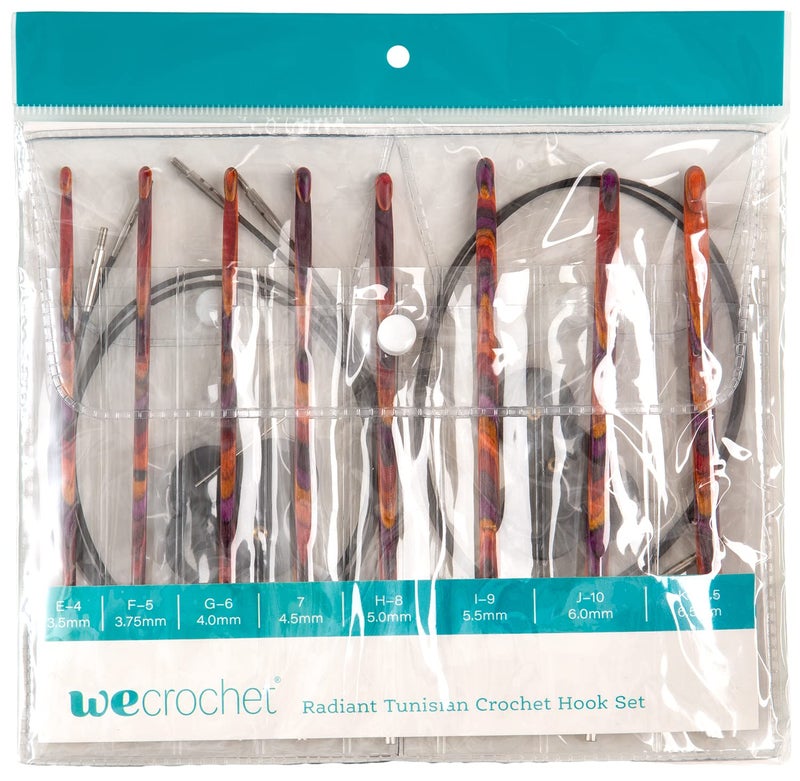 KnitPicks Knit Picks WeCrochet Wood Interchangeable Tunisian Crochet Hook Set - US E-K (Radiant) - Image 2